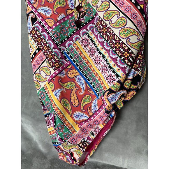 Bleu Rod Beattie Swimsuit V Neck One Piece Size 16W Colorful Key hole/Cut Outs - Picture 10 of 16